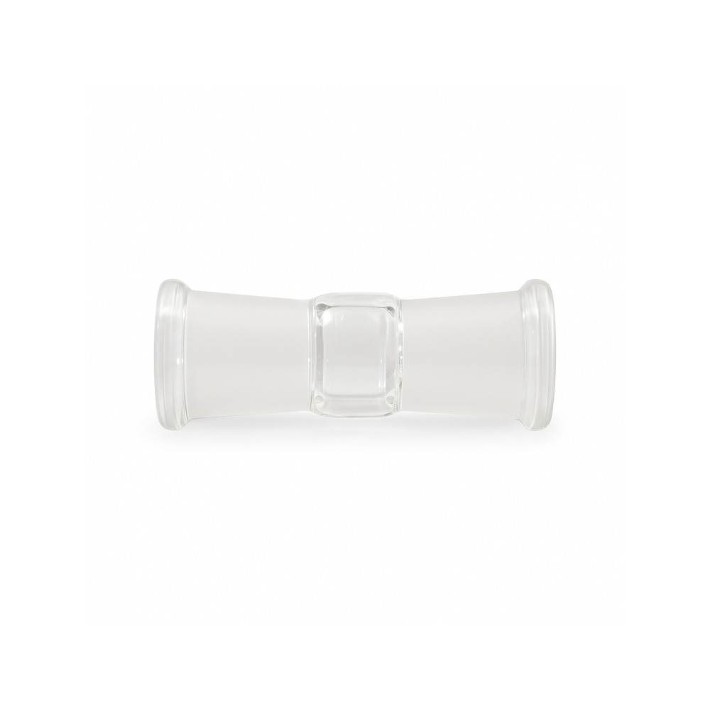 Grizzly Originals female to female adapter connected to a glass bong stem