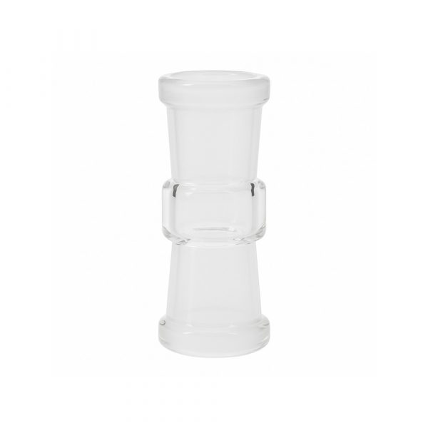 Grizzly Originals 14mm female to female glass adapter on white background