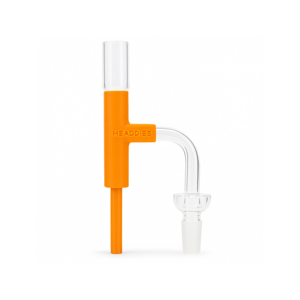 Headdies Dab Vac large water pipe adapter orange 3D printed casing side view