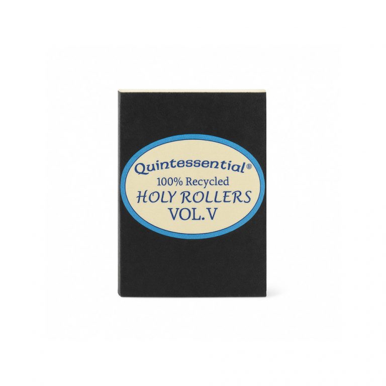 Quintessential Holy Rollers V5 smoking tips booklet open showing inspirational sayings on FSC paper