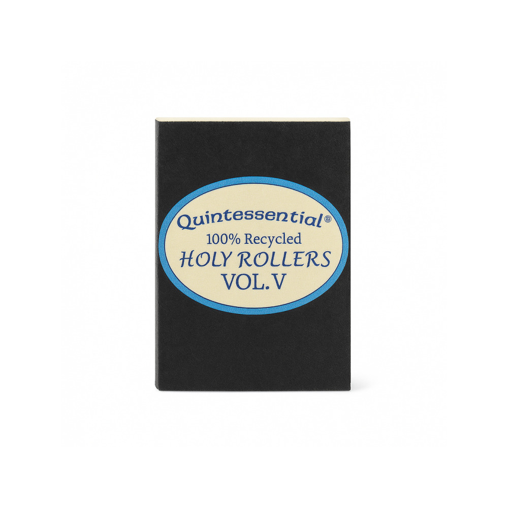 Quintessential Holy Rollers V5 smoking tips booklet open showing inspirational sayings on FSC paper