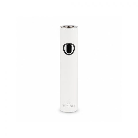 Kandypens Prism Battery in White shown from the front against a clean background