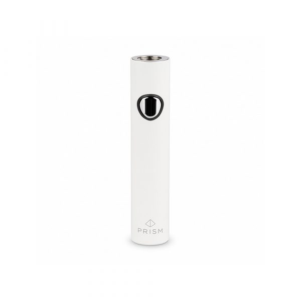 Kandypens Prism Battery in White shown from the front against a clean background