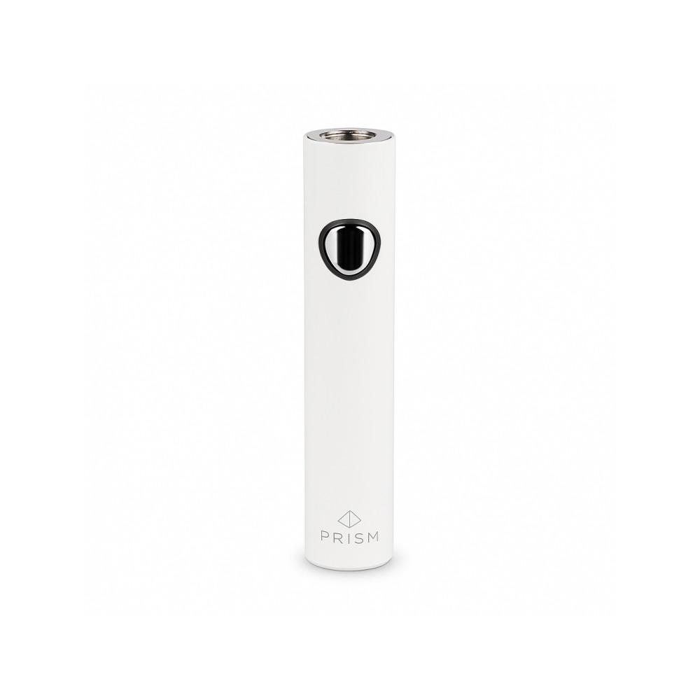 Kandypens Prism Battery in White shown from the front against a clean background