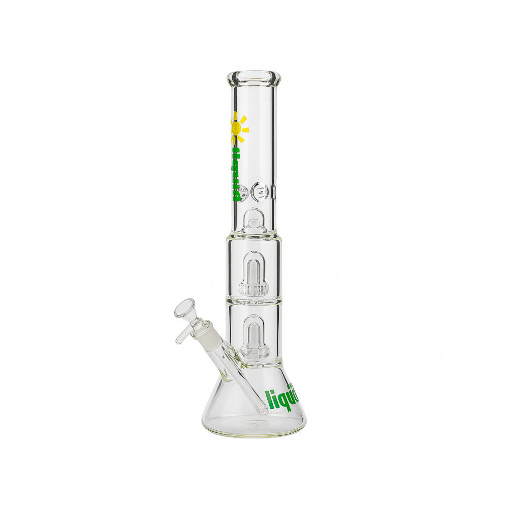 Liquid Sci Glass 13in beaker bong with included 18.8mm female nail accessory