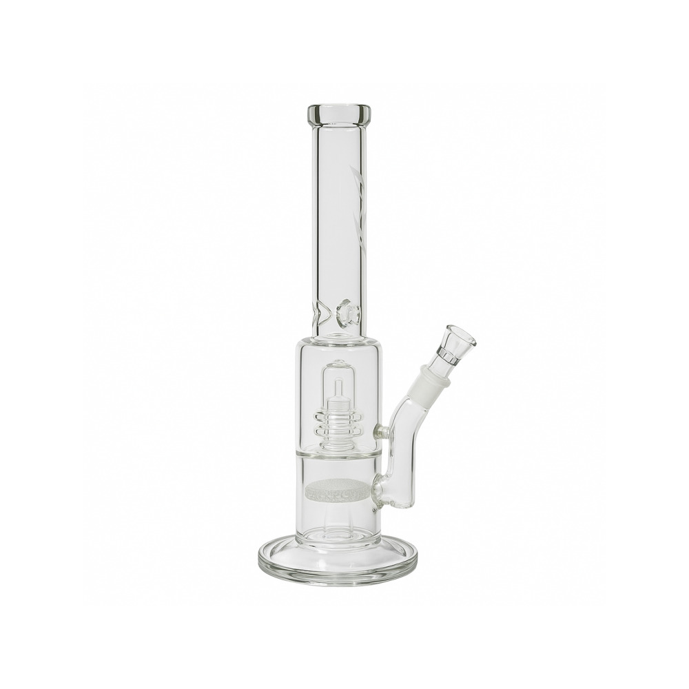 Detail shot of the triple chamber system inside the Weed Star WS-Line MC Hammer bong