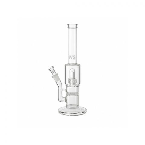 MC Hammer WS-Line triple chamber glass bong by Weed Star, full height view showing all three chambers