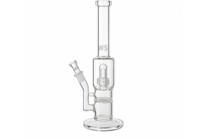 MC Hammer WS-Line triple chamber glass bong by Weed Star, full height view showing all three chambers