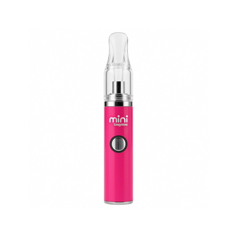 Close-up of Kandypens Mini pink vape coilless atomizer and airflow design