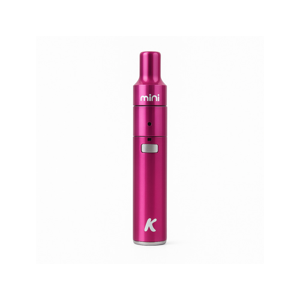 Kandypens Mini wax vaporizer in pink on white background