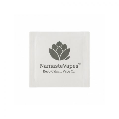 Namaste Cleaning Wipes Pack of 10 individually wrapped 70% isopropyl alcohol wipes for vapes and pipes