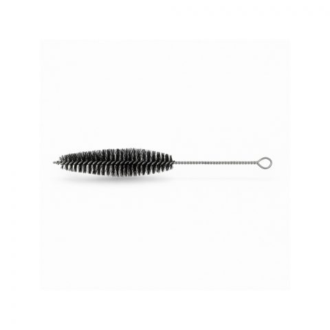 Pipe cleaning brush with oval tip 48cm length and 2cm diameter nylon bristles for bongs and pipes