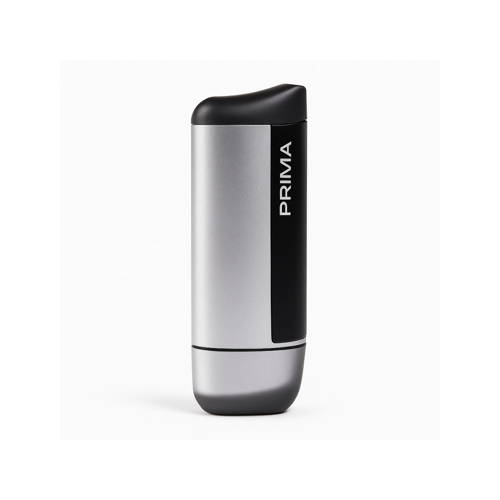 Prima Vaporizer Vapir portable dry herb vape in brushed aluminium finish