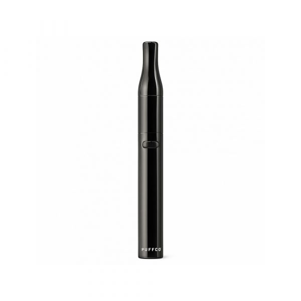 Puffco Plus V2 concentrate vaporiser in black shown upright on a white background