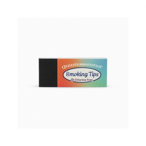 Quintessential Chlorine Free Smoking Tips Singles booklet on white background