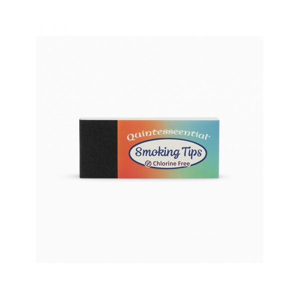 Quintessential Chlorine Free Smoking Tips Singles booklet on white background