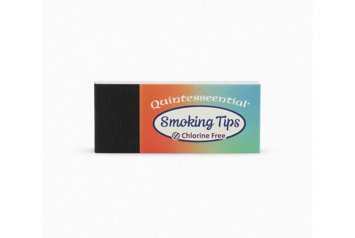 Quintessential Chlorine Free Smoking Tips Singles booklet on white background