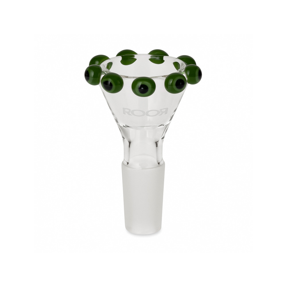 ROOR Crown Bowl 14.5mm ground joint detail showing 3.5mm glass thickness