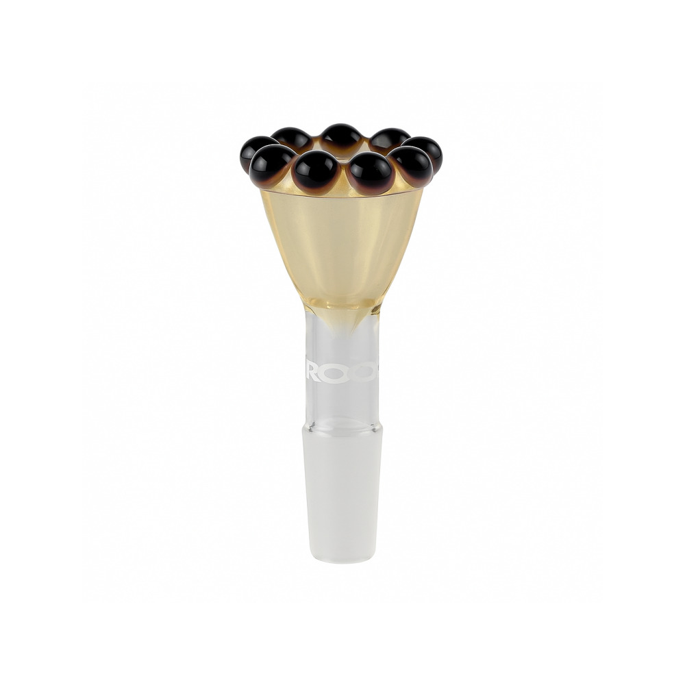 ROOR Crown Bowl 14.5mm fitted to a compatible bong showing full 85mm length