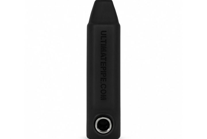 The Ultimate Pipe with medical-grade silicone sleeve and crystal quartz tube for herbs and concentrates