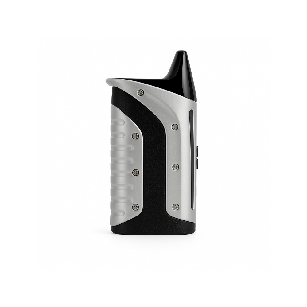 Velax X6 dry herb vaporizer silver compact design front view