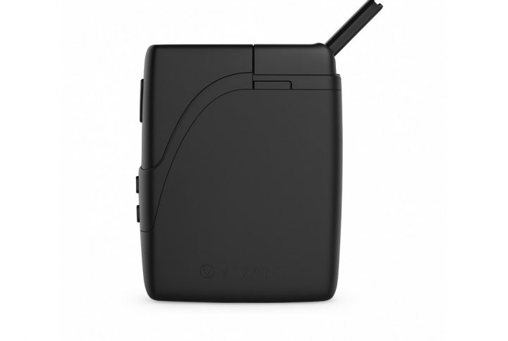 Vivant Ambit dry herb vaporizer in hand showing compact square design