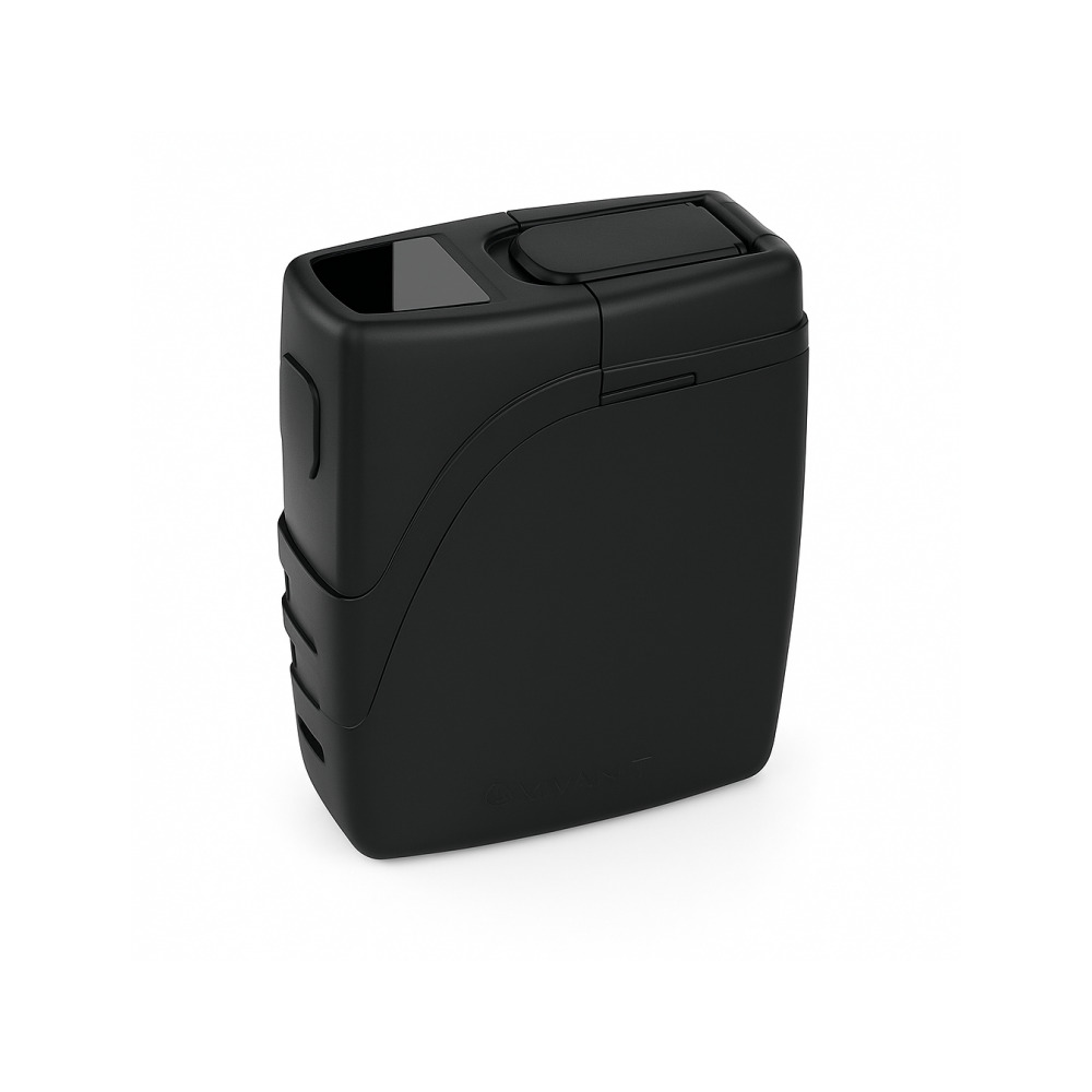 Vivant Ambit vaporizer with mouthpiece closed in low-profile carry position