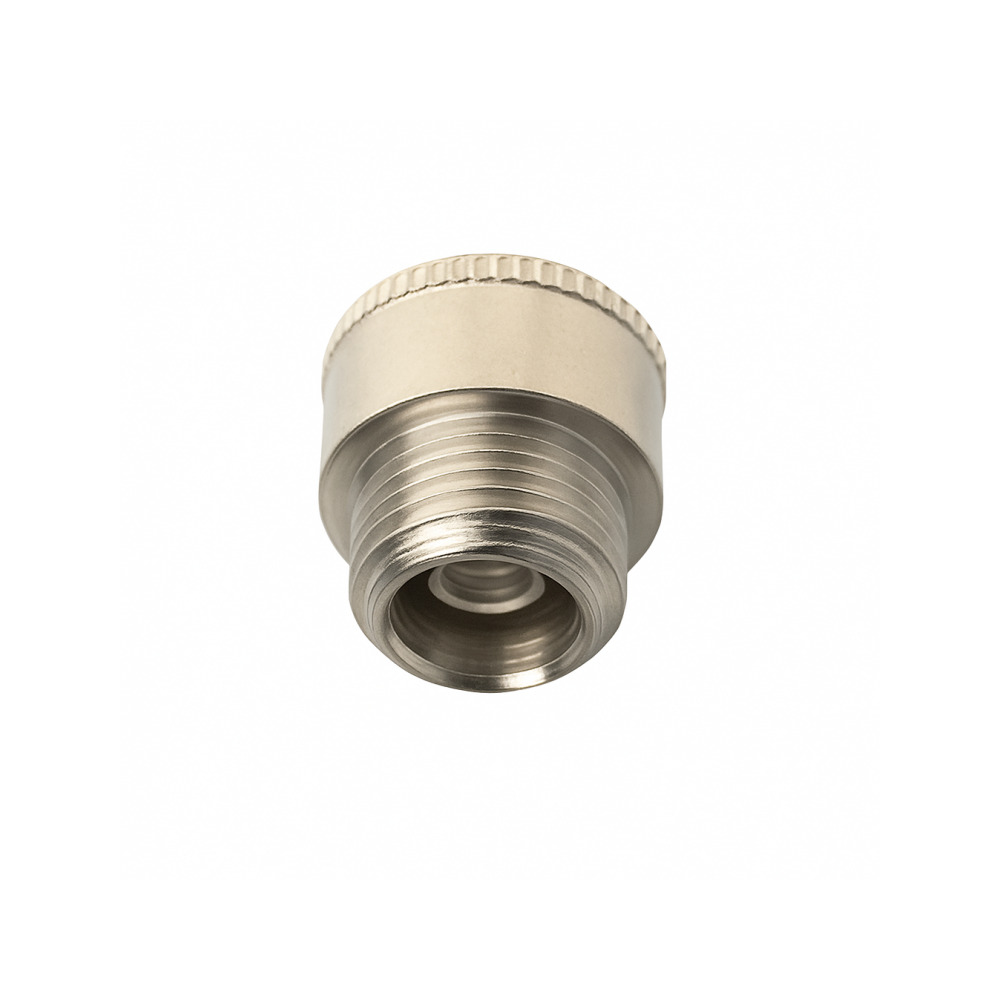Windproof metal cone piece with lid open ready for use