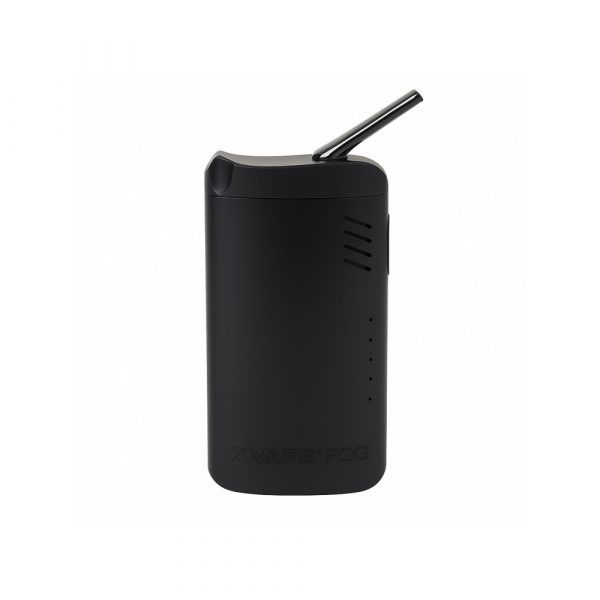 Xvape Fog vaporizer in aluminium casing showing single-button control and ceramic mouthpiece