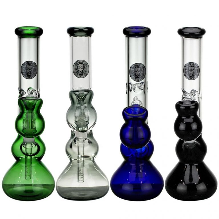 Basil Bush Mini Tree Percolator Glass Bong With Ash Catcher 25cm