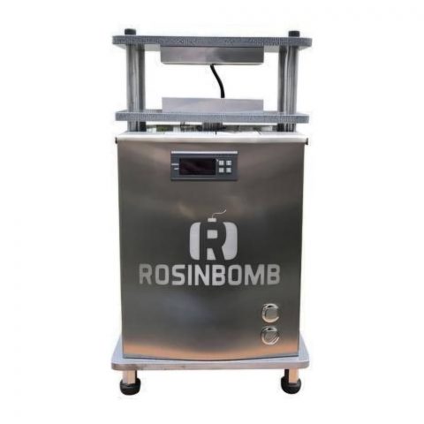 RosinBomb Super Silver M50 motorised rosin press — front view