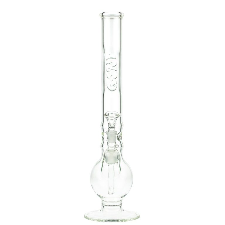 G Spot Bubble Ice Bong 50cm tall with flame polished logo and 18.8mm joint – full view