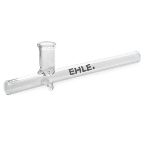 EHLE Mini Steamroller Pipe 100mm borosilicate glass dry herb pipe with bowl and anti-roll stand