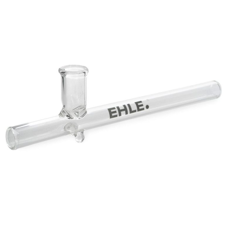 EHLE Mini Steamroller Pipe 100mm borosilicate glass dry herb pipe with bowl and anti-roll stand