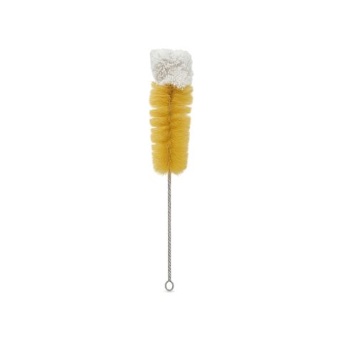 Bendable bong cleaning brush 36cm x 5cm with soft cotton tip and flexible twisted metal handle