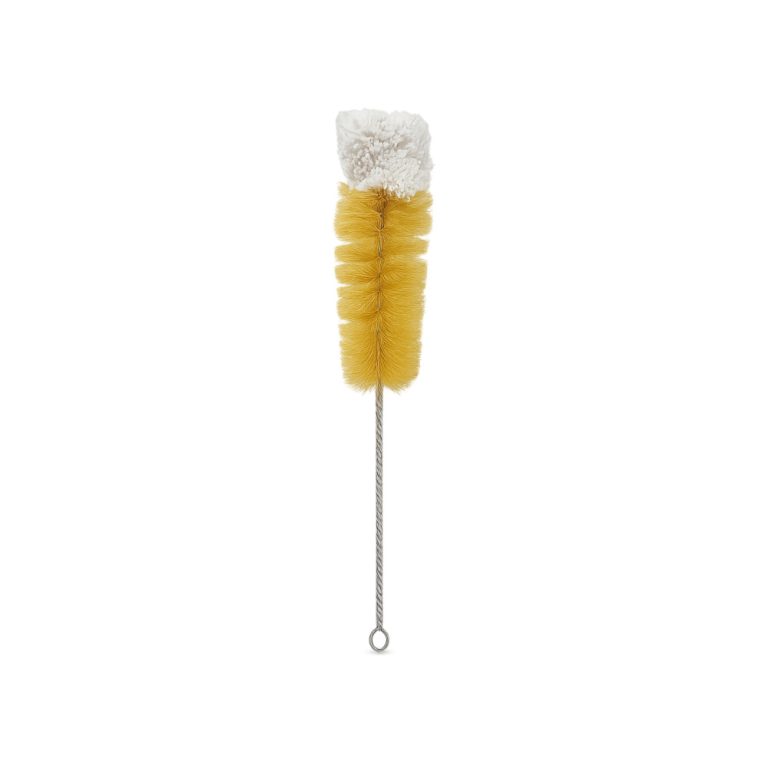 Bendable bong cleaning brush 36cm x 5cm with soft cotton tip and flexible twisted metal handle