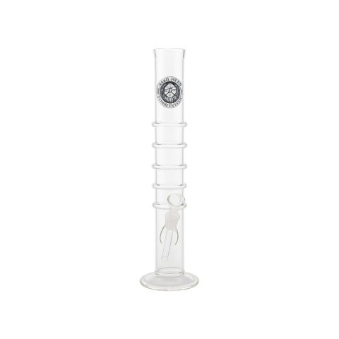 Bushmaster Glass Water Bong Rippled Shaft 45cm Tall by Basil Bush – full view