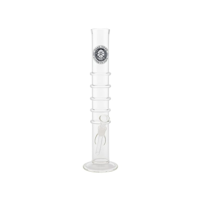 Bushmaster Glass Water Bong Rippled Shaft 45cm Tall by Basil Bush – full view