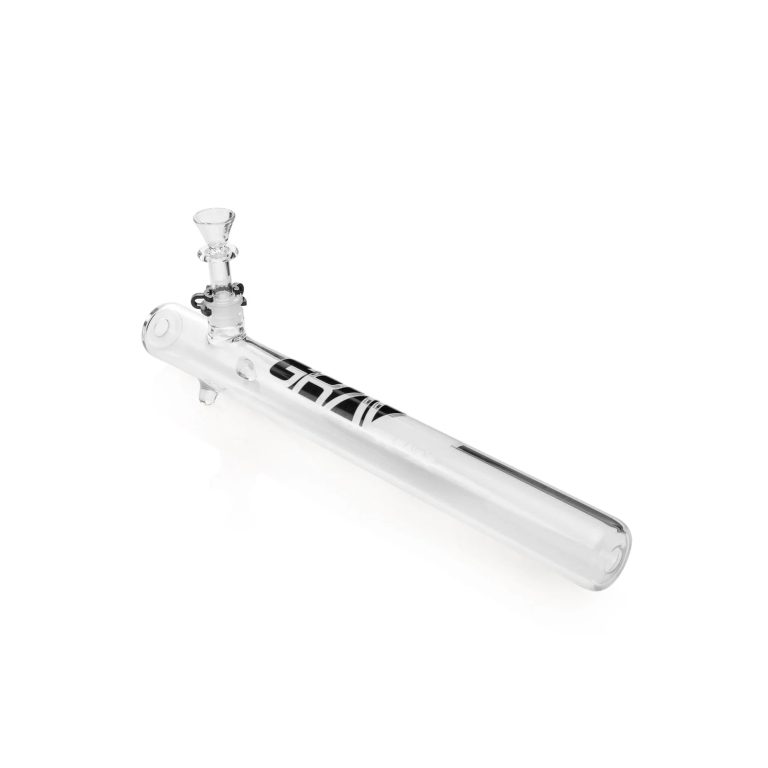 Grav Labs 18 inch Giant Steamroller Clear Glass Pipe with 14mm GRAV funnel bowl and glass rollstop feet