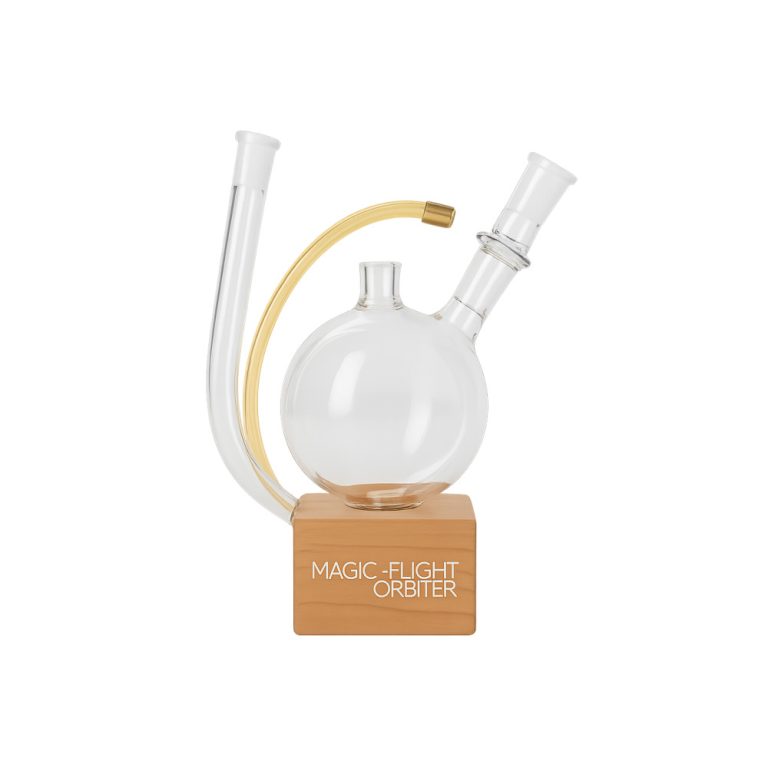 Magic Flight Orbiter Water Tool with wooden base and glass joints