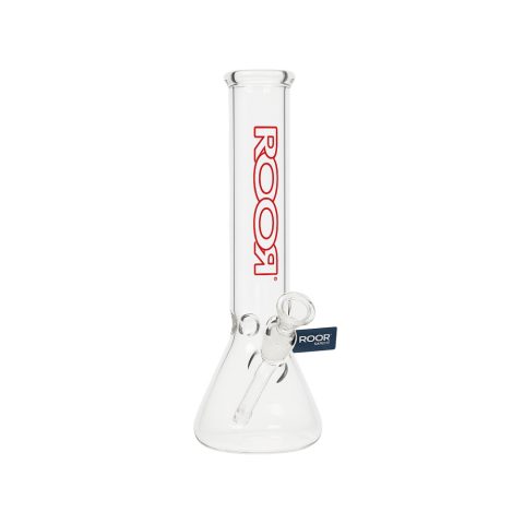 ROOR Little Sista bong 3.2mm red and white 14.5mm joint 35cm tall